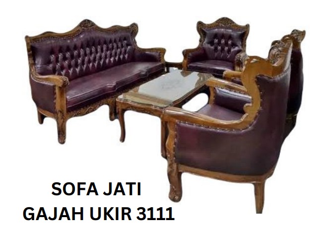 Sofa Jati Gajah Ukir 3111